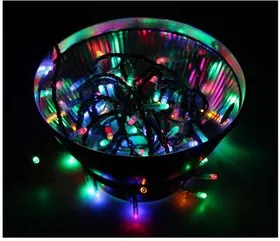 Гирлянда ТВИНКЛ ЛАЙТ (с контроллером) встроен. 120LED 15м 10Вт 220В мульти. провод темн.-зел. ПВХ NEON-NIGHT 303-059