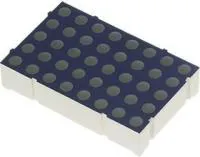 TA16-11GWA, 37мм светодиодная матрица 5х8 зеленая ОА, 12мКд