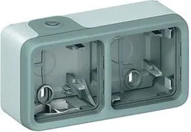 Коробка установочная ОП 2-м Plexo горизонт. сер. Leg 069672