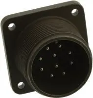 MS3102R18-1P, Круглый разъем, MIL-DTL-5015 Серия, Гнездо для Монтажа в Коробку, 10 контакт(-ов)