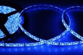 141-493, LED лента силикон, 10 мм, IP65, SMD 5050, 60 LED/m, 12 V, цвет свечения синий