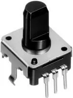 EC12E1220407, Инкрементный поворотный энкодер, изолированный вал, 12мм, вертикальный, 12 положений, 12 импульсов