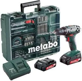 Дрель-шуруповерт METABO BS 18 (602207880) 18В 2х2Ач LiIon 48Нм 0-450/0-1650об/мин мет10мм дер20мм 1