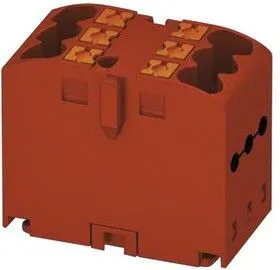 PTFIX 6X2,5 RD, Клеммная колодка с перегородкой в панель, 24 А, 500 В, 6-полюсный, 3, Вставной, 12 AWG