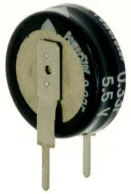 KR-5R5V105-R, CAPACITOR SUPER 1F5.5V30 OHM80-0.2RADIAL