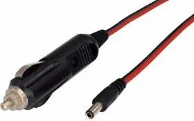 16-0231, Автозарядка с индикатором (разъем 2.1х5.5) (АЗУ) шнур прямой 1.5 м