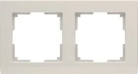 WL04-Frame-02-ivory / Рамка на 2 поста (слоновая кость)