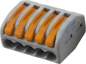 07-5155-05, Kлемма универсальная многоразовая 5-проводная (0,08-2,5 (4) мм2) 5шт