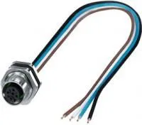 1411586, Датчик Кабеля, M12 Straight Receptacle to Free End, 500 мм, 19.6