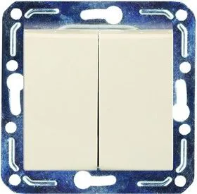 V01-12-V21-M (Выключатель 2-кл. (крем), м-зм, Magenta)
