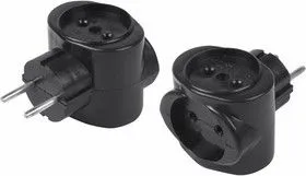 11-1064-1, Тройник электрический биметалл 220 В 6 А черный