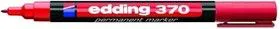 Edding 370 1мм, (Красный), Маркер перманентный нестираемый