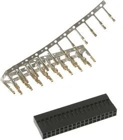 BLD-36 (DS1071-2x18), Гнездо на кабель 2х18 с контактами 2.54мм