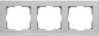 WL04-Frame-03 /Рамка на 3 поста (серебряный)