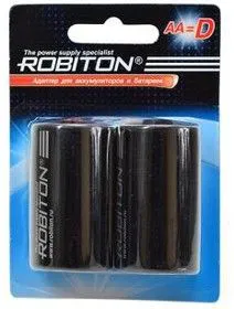 ROBITON Adaptor-AA-D BL2, Адаптер для элементов питания (упаковка из 2)