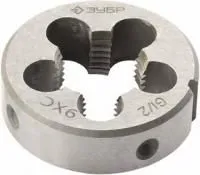 4-28032-1/2, Зубр Плашка Мастер круглая для нарезания метрической резьбы, G 1/2