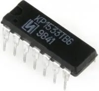 КР1533ТВ6 (90-03г), 2 J-K-триггера со сбросом (SN74ALS107N)