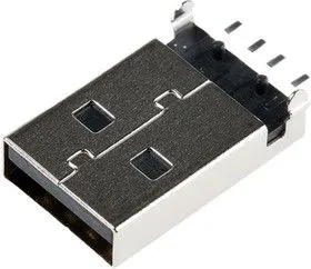 48037-2000, Разъем USB, USB Типа A, USB 2.0, Штекер, 4 вывод(-ов), Поверхностный Монтаж, Прямой Угол