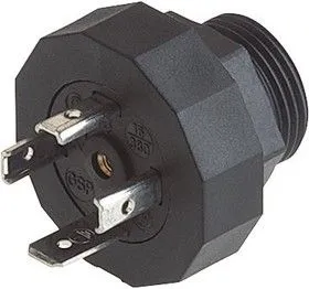 GSP 311, RECTANGULAR CONN, PLUG, 3+PE, SOLDER