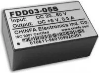 FDD03-15D4, DC/DC преобразователь, 3Вт, вход 9-36В, выход 15, -15В/100mA