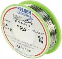 Sn97Cu3 Тр ISO-Core RA (0.75мм), Припой олово-медь с флюсом ROM1, катушка 100гр