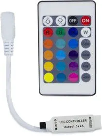 04-15, Контроллер RGB для светодиодной ленты с IR пультом 72 Вт,6А,12В,IP33
