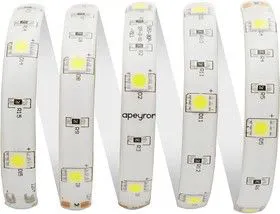 00-39 Светодиодная лента, 12В, 7,2Вт/м, smd5050, 30д/м, IP65, 360Лм/м, ширина подложки 10мм, холодный белый