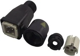 09 20 003 0440, Прямоугольный разъем питания, 3+E, 3 контакт(-ов), Серия Han, Монтаж на Кабель, Штекер