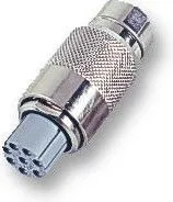 09 15 000 0421, Круглый кожух, кожух с винтовым монтажом, Серия R15, Цельнокорпусный Прямой Штекер, Вставками R15