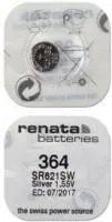 364 (SR621SW/SR60), Элемент питания серебряно-цинковый (1шт) 1.55В
