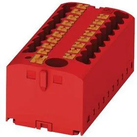 PTFIX 6/6X2,5 RD, Клеммная колодка с перегородкой в панель, 24 А, 500 В, 7-полюсный, 3, Вставной, 12 AWG