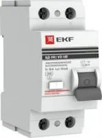 Выключатель дифференциального тока (УЗО) 2п 32А 100мА тип AC ВД-100 PROxima (электромех.) EKF elcb-2-32-100-em-pro