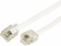 18-3151, Телефонный шнур, удлинитель RJ-11(6P-4C), длина 15 метров, белый