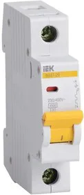 Выключатель автоматический модульный 1п B 25А 4.5кА ВА47-29 ИЭК MVA20-1-025-B