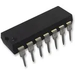 TLC374CN, Аналоговый компаратор, Дифференциальный, 4 Компаратора, 200 нс, 3В до 16В, DIP, 14 вывод(-ов)