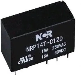 NRP-14T-B-12D, Реле 1 разм. 12V / 16A, 250VAC
