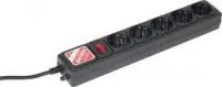 SPG-B-10-BLACK, Удлинитель сетевой с фильтром, 5 розеток, 3м, черный