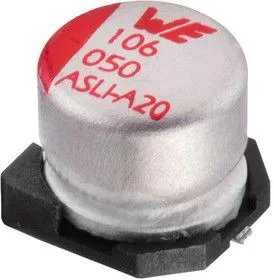 865081745005, SMD электролитический конденсатор, Radial Can - SMD, 10 мкФ, 80 В, WCAP-ASLI Series