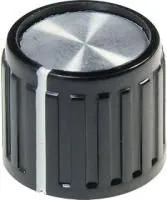 41010-3, D16.7мм, отв. 6мм, Ручка металлическая (пластмассовая вставка)