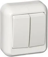 Выключатель 2-кл. ОП Прима 10А IP20 бел. (опт. упак) SchE VA5U-214-B