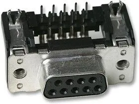 09 66 152 7611, Разъем D Sub, DB9, Standard, Гнездо, Серия Snap In, Ground Contact, 9 контакт(-ов), DE, Пайка