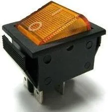 IRS-201-1A3 (желтый), Переключатель с подсветкой ON-OFF (15A 250VAC) DPST 4P