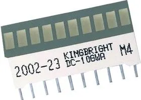 DC-10GWA, Шкала линейная 10 сегм. зеленая 14мКд