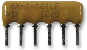 4606X-101-104LF, Фиксированный резистор цепи, 100 кОм, Серия 4606X, 5 элемент(-ов), Общая Шина, SIP, 6 вывод(-ов)