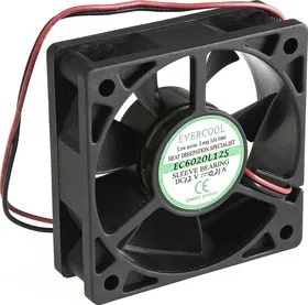 EC6020L12S, Вентилятор 12В, 60х60х20мм , подш. скольжения, 3500 об/мин