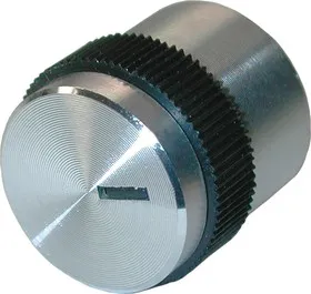 41005-1, D16мм, отв. 4мм, Ручка металлическая (пластмассовая вставка)