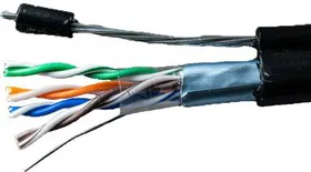 Кабель FTP 4х2х24AWG кат.5е медь с тросом Standart 305м (м) SUPRLAN 01-1026 (за 1 м)