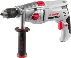 ЗДУ-1100-2 ЭРММ2, Дрель ударная, ЗУБР Профессионал ЗДУ-1100-2 ЭРММ2, 2-скоростная, мет. корпус редуктора, патрон 13 мм