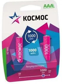 Аккумулятор R03 NI-MN 1000мА.ч BP-2 (блист.2шт) Космос KOCR03NIMH(1000MAH)