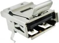LUSBA11100, Разъем USB, с фиксацией, USB Типа A, USB 2.0, Гнездо, 4 вывод(-ов), Монтаж в Сквозное Отверстие